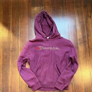 Champion Women's Maroon Hoodie Sweater